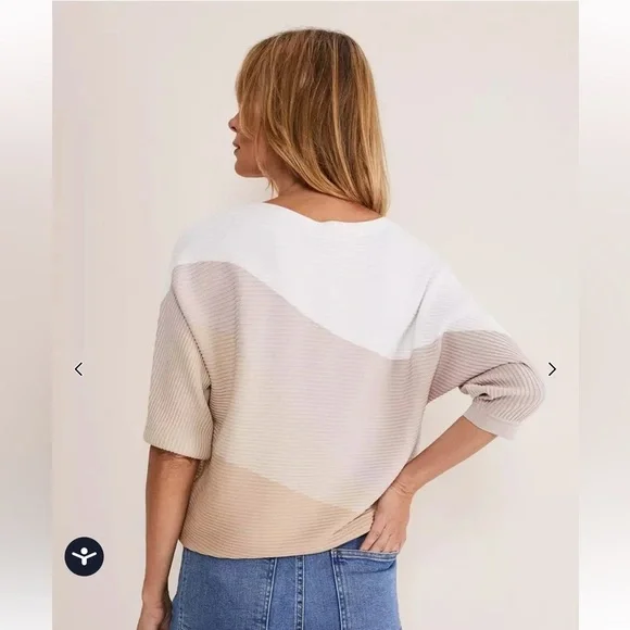 PHASE EIGHT Striped Ribbed Pastel Sweater - Picture 3 of 13